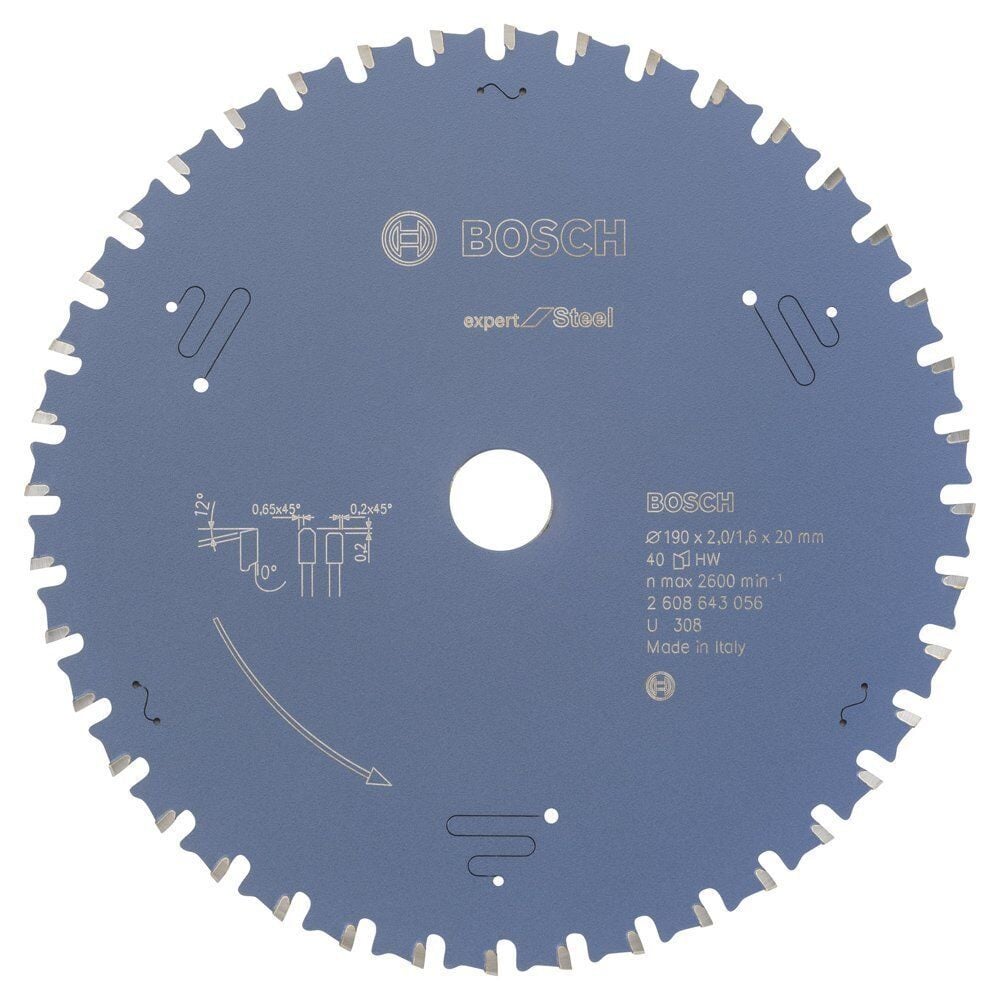 Bosch Metal Kesme Testeresi  190*20 mm 40 Diş Expert 2608643056