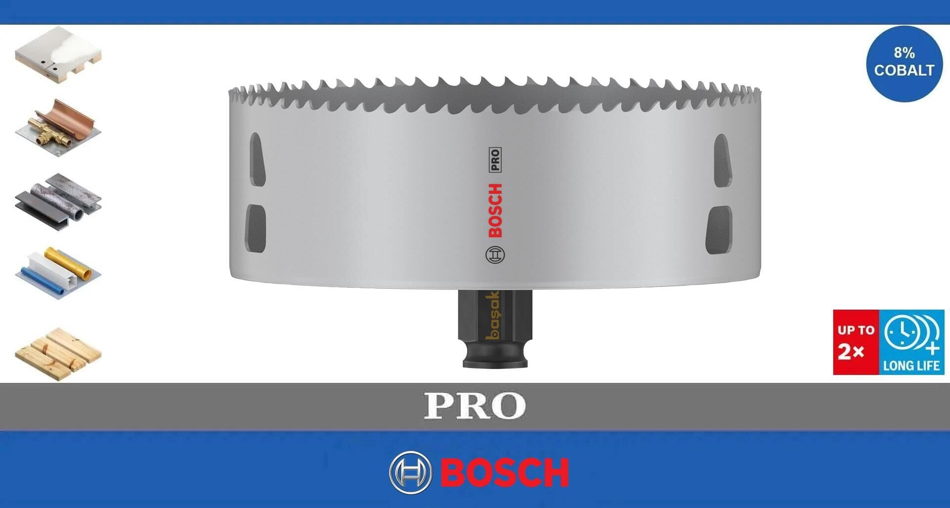 Bosch Pro 140 mm PC Delik Testeresi HSS %8 Kobalt 2608594418