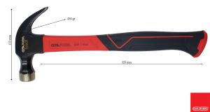 Ceta Form 450gr Fiberglas Saplı Çatal Çekiç L07F-16
