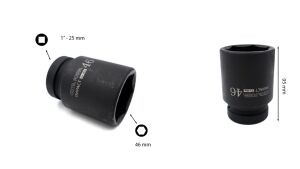 Ceta Form 46 mm 1” 6 Köşe Derin Havalı Lokma Anahtar C84-H46