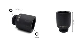 Ceta Form 50 mm 1” 6 Köşe Derin Havalı Lokma Anahtar C84-H50