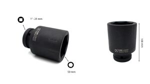 Ceta Form 50 mm 1” 6 Köşe Derin Havalı Lokma Anahtar C84-H50