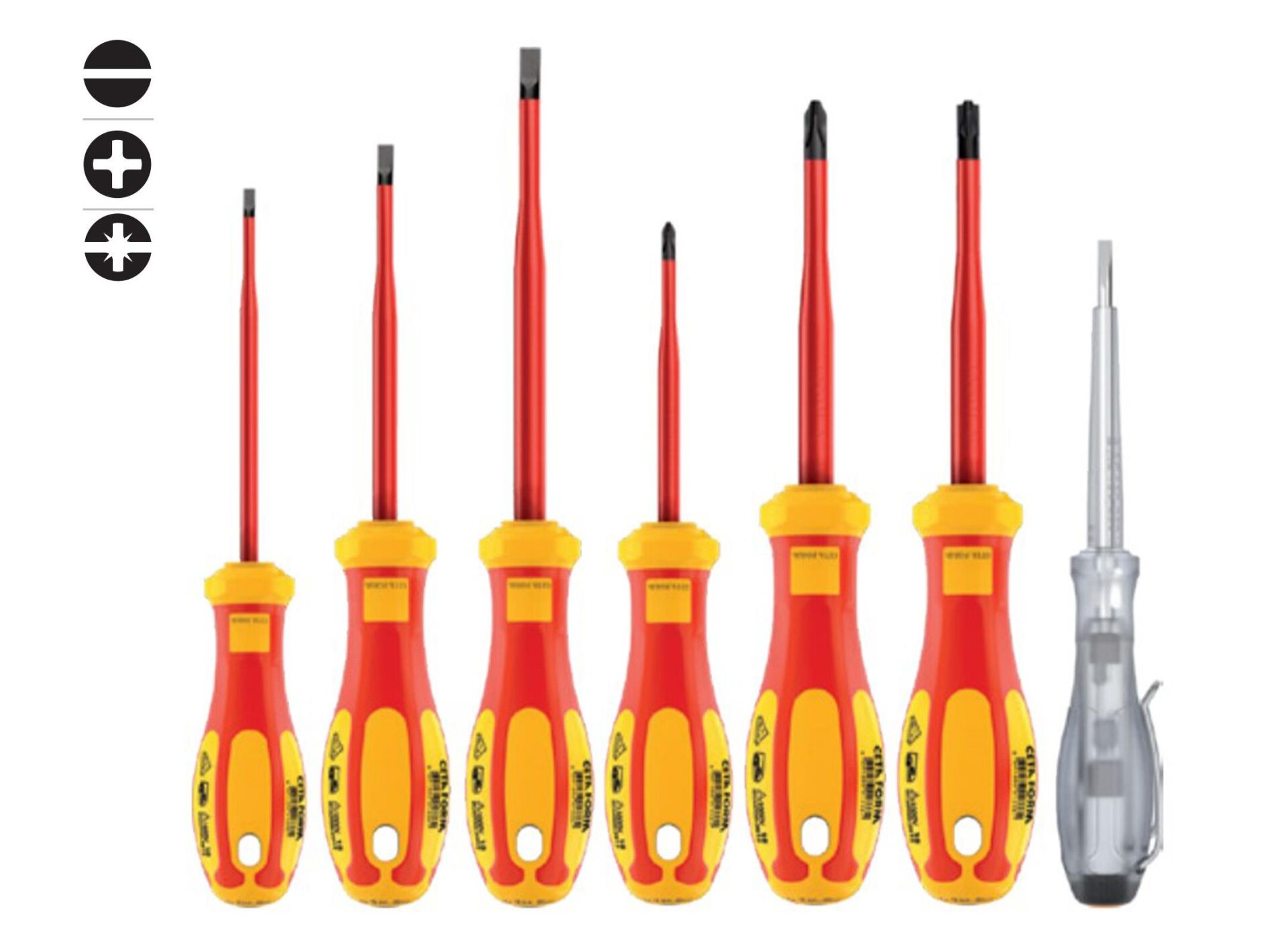 Ceta Form 7 Parça 1000 volt VDE Tornavida Takımı Slimline Serisi G99-701S