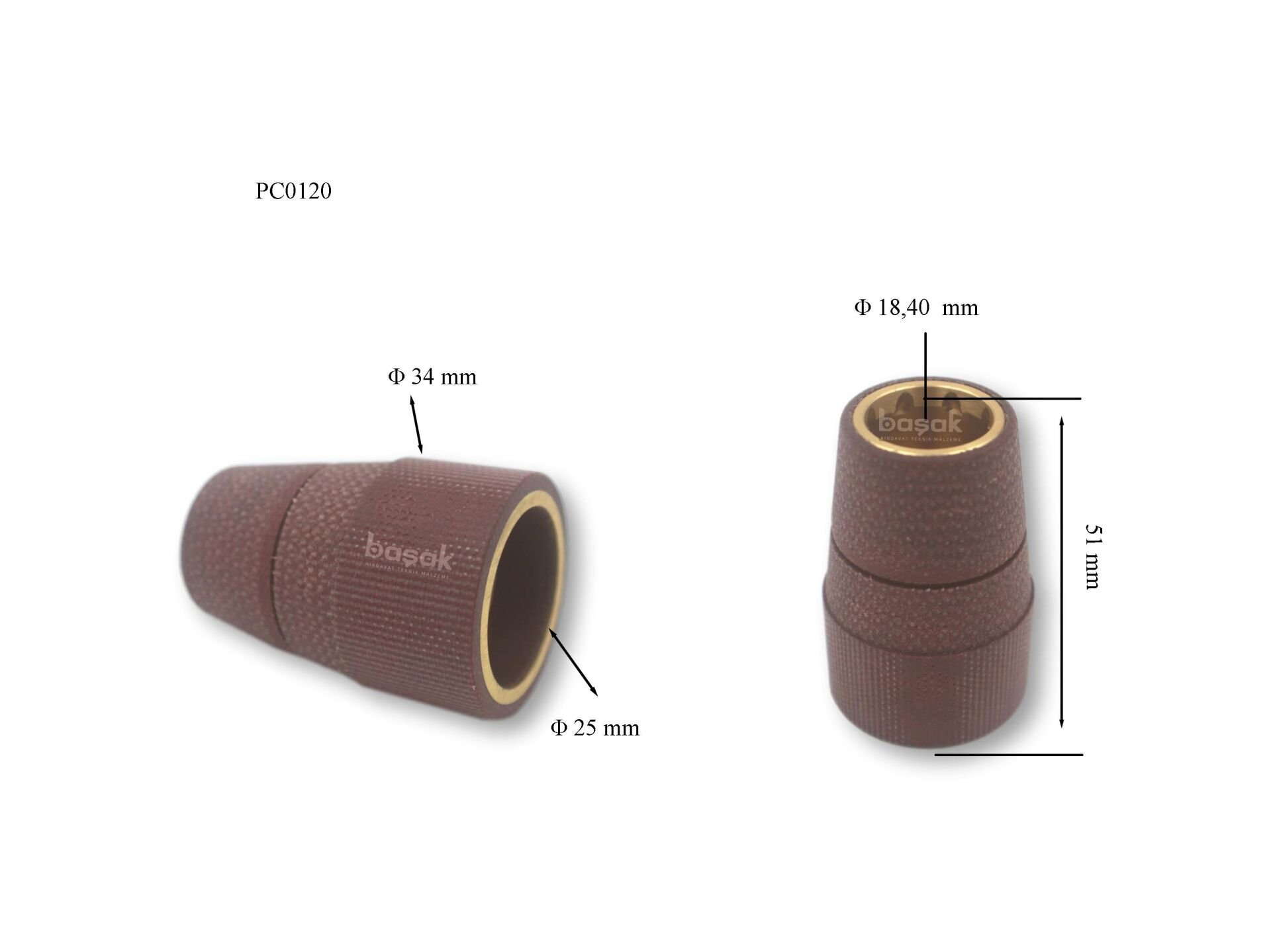PC0120 Plazma Kesim Nozulu (A 151P) (L : 50,9 mm) Uzun Ömürlü