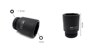 Ceta Form 55 mm 1” 6 Köşe Derin Havalı Lokma Anahtar C84-H55