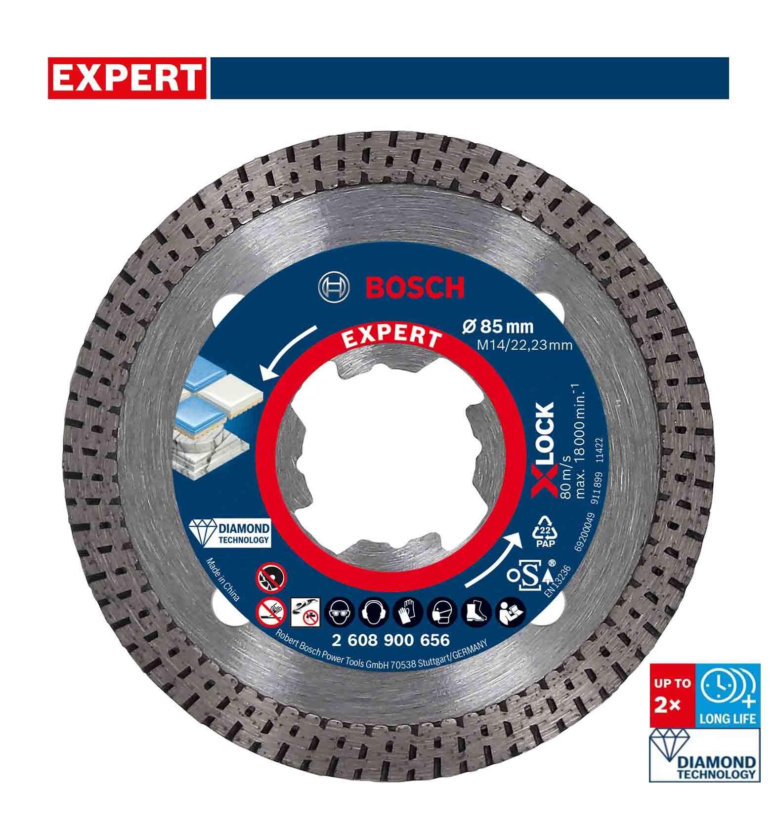 Bosch Expert 85 mm X-LOCK Sert Seramik Elmas Kesme Disk 2608900656