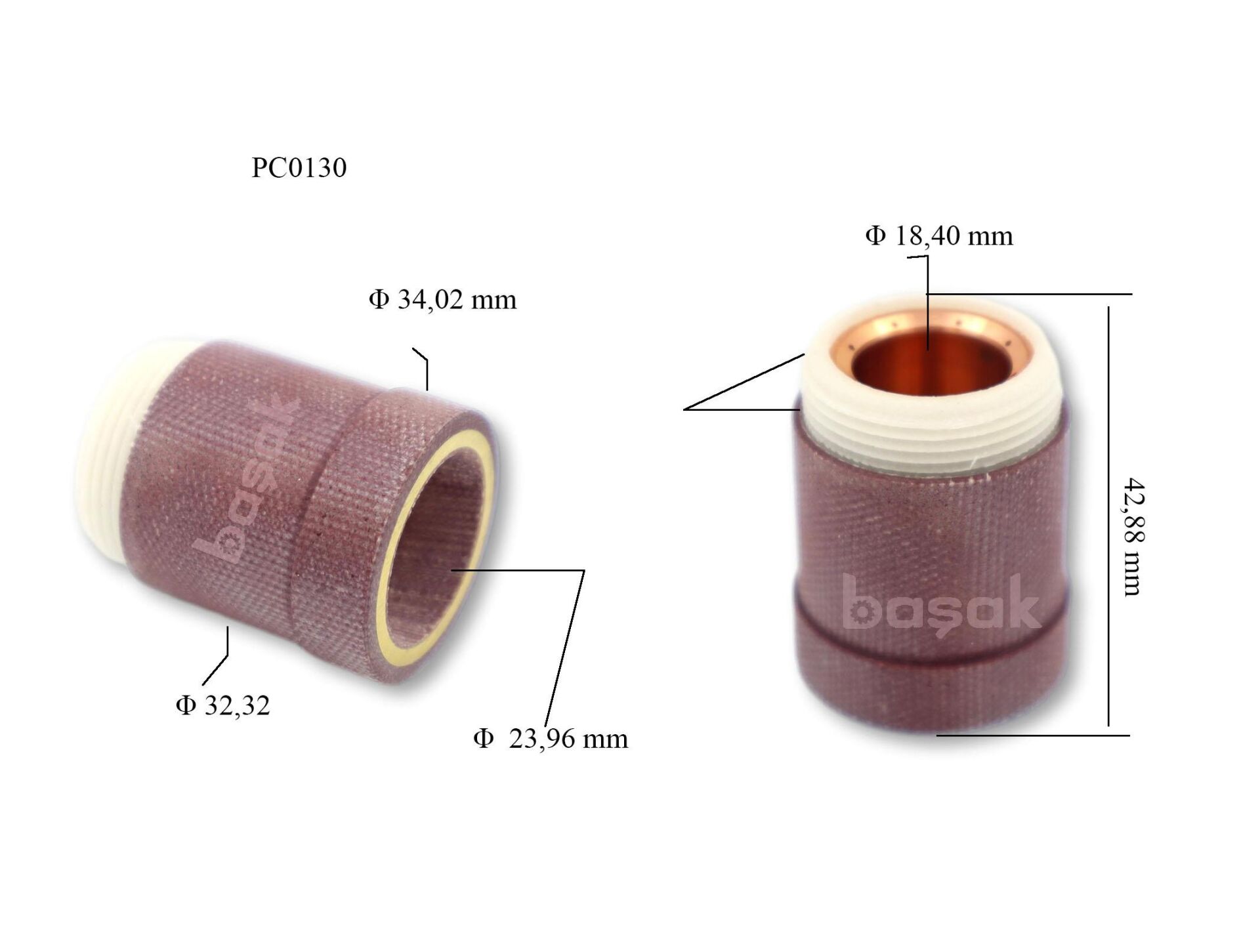 PC0130 A101 Plazma Kesim Nozulu Vidalı Uzun Ömürlü Trafimet