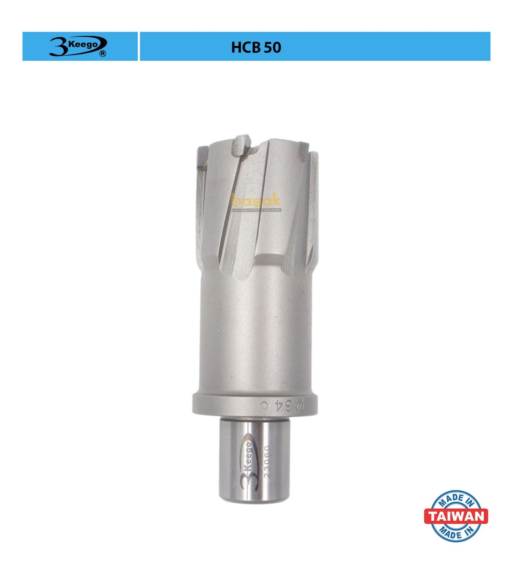 3Keego 34 x 50 mm TCT Elmas Manyetik Matkap Ucu HCB50