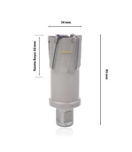 3Keego 34 x 50 mm TCT Elmas Manyetik Matkap Ucu HCB50