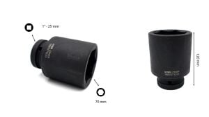 Ceta Form 70 mm 1” 6 Köşe Derin Havalı Lokma Anahtar C84-H70