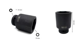 Ceta Form 70 mm 1” 6 Köşe Derin Havalı Lokma Anahtar C84-H70
