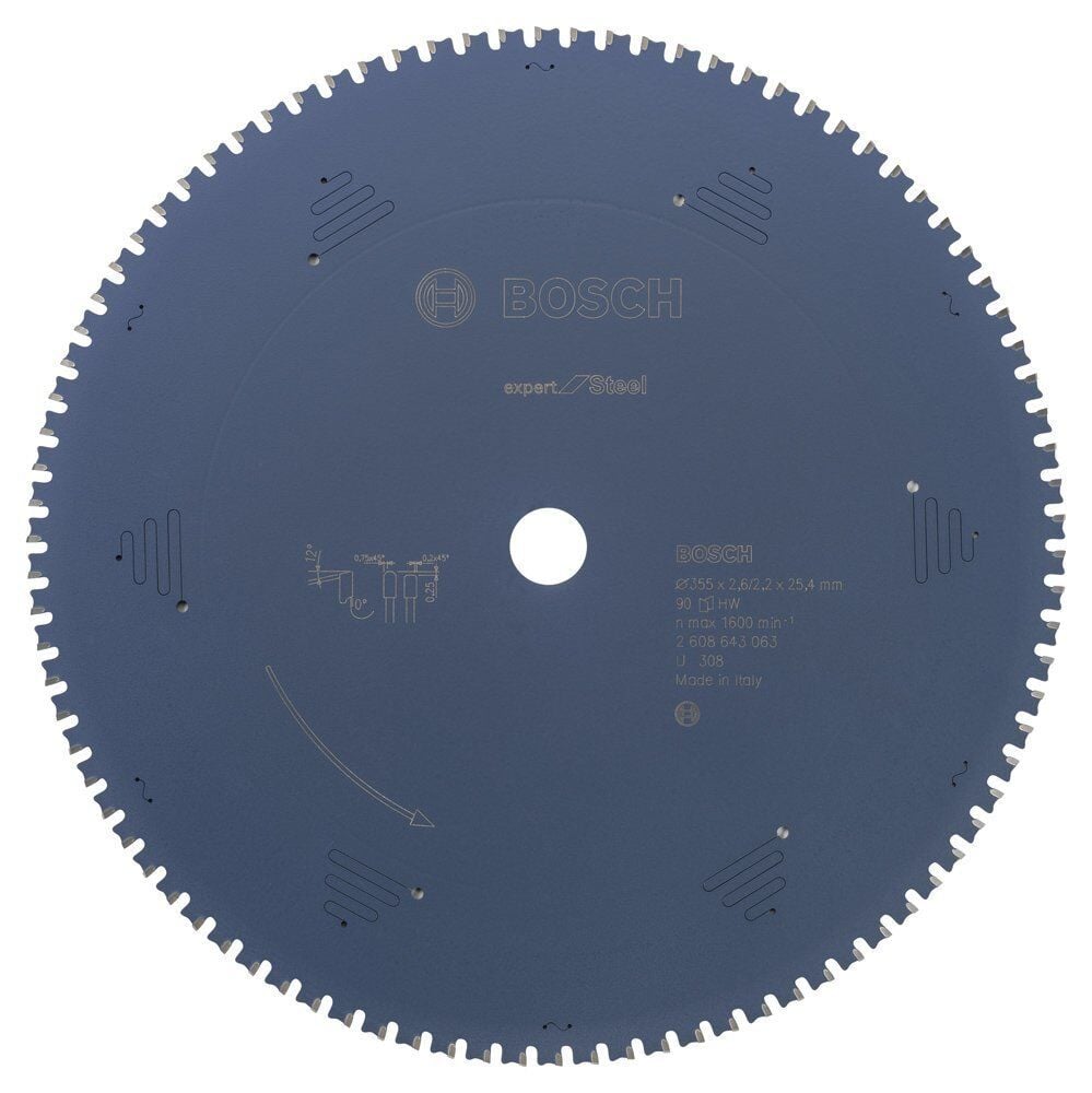 Bosch Elmas  355*25,40 mm 90 Diş Çelik | Metal Testeresi Expert 2608643063