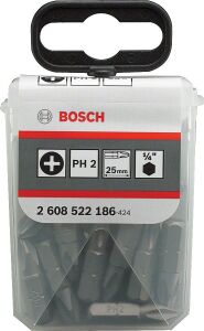 Bosch PH2 25 mm 25'li Bits Uç Tic Tac Kutu 2608522186