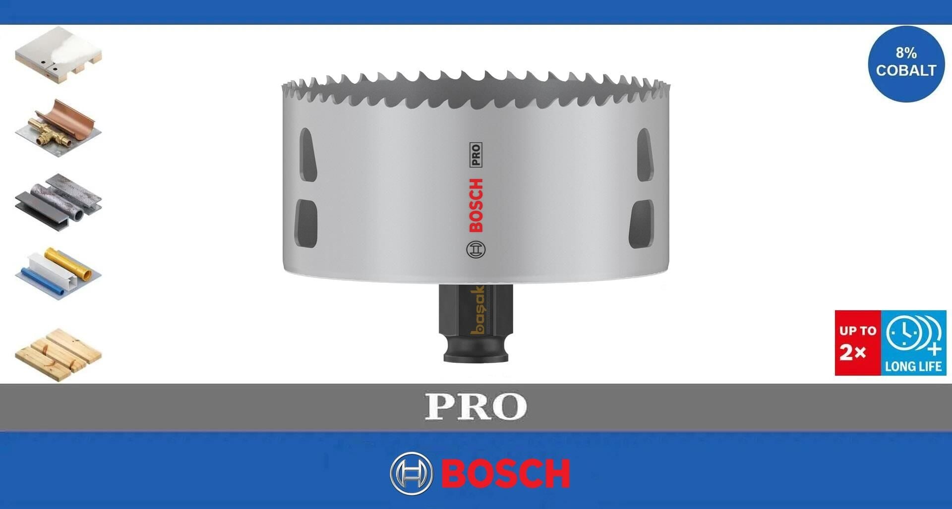 Bosch Pro 102 mm PC Delik Testeresi HSS %8 Kobalt 2608594410
