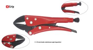 Ceta Form 240 mm X-Grip Düz Ağızlı Ayarlı Pense E51-240-2