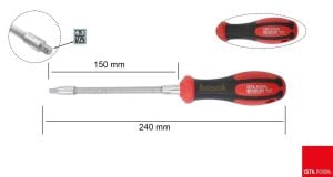Ceta Form Flex Saplı 1/4” Lokma Tornavidası C01-20F