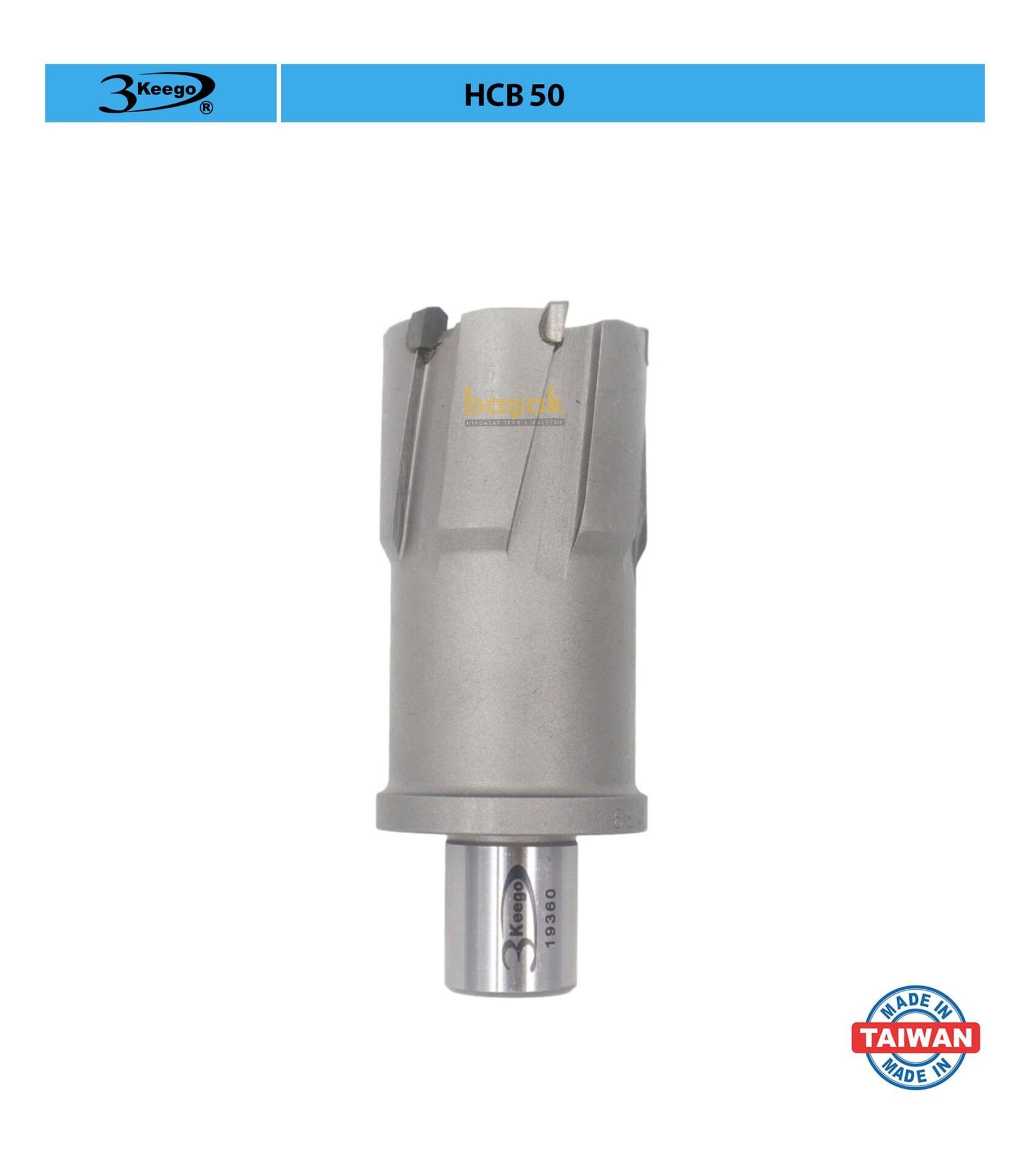 3Keego 39 x 50 mm TCT Elmas Manyetik Matkap Ucu HCB50