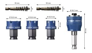 Bosch Expert 6'lı TCT Delik Açma Testeresi 2608900502
