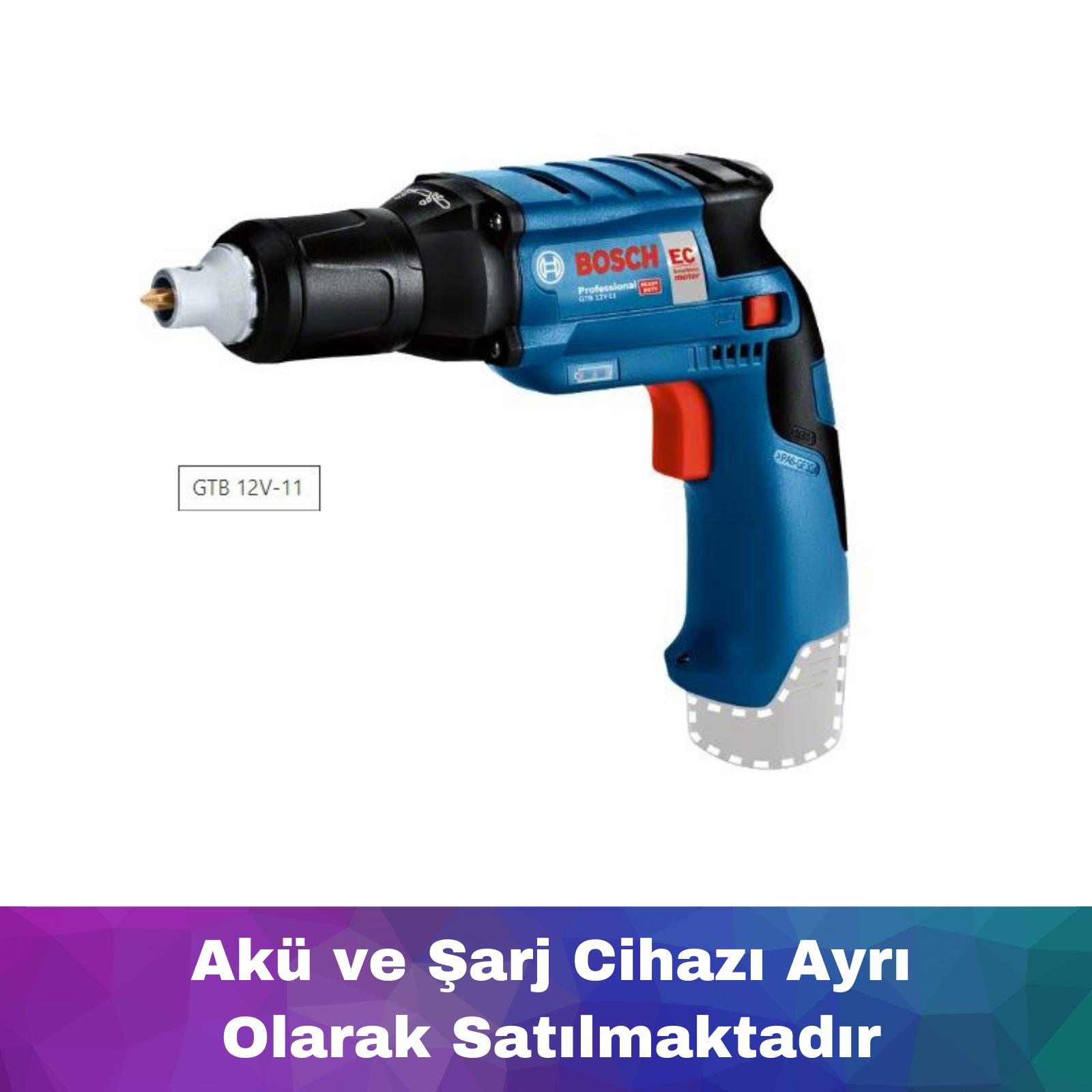 Bosch GTB 12V-11 Akülü Alçıpan Vidalama (Akü ve Şarj Yoktur) 06019E4002