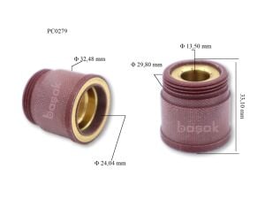 PC0279 S125 Plazma Kesim Nozulu Vidalı Uzun Ömürlü Trafimet