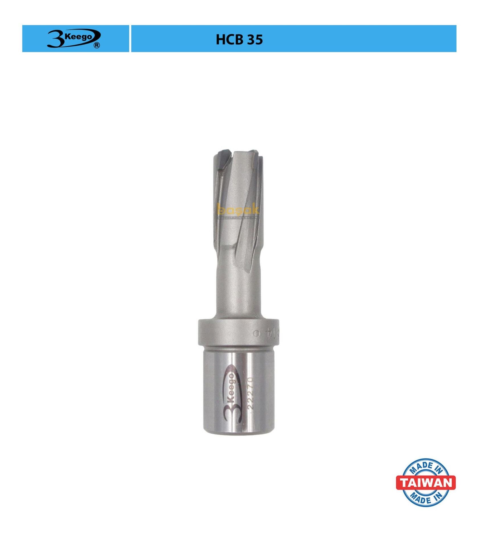 3Keego 14 x 35 mm TCT Elmas Manyetik Matkap Ucu HCB35