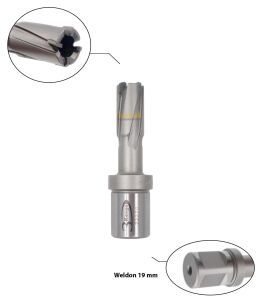3Keego 14 x 35 mm TCT Elmas Manyetik Matkap Ucu HCB35