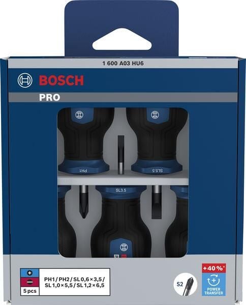 Bosch PRO PH/SL 5'li Avuç İçi Tornavida Seti 1600A03HU6