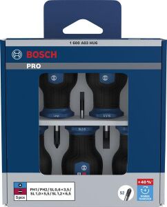 Bosch PRO PH/SL 5'li Avuç İçi Tornavida Seti 1600A03HU6
