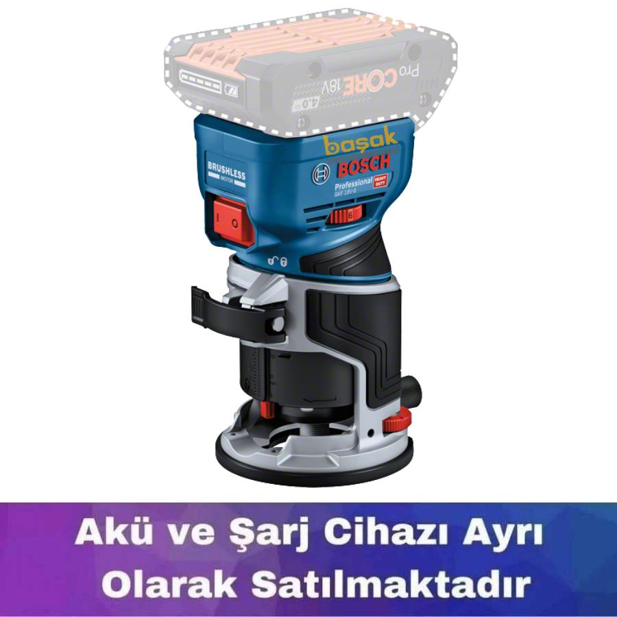 Bosch GKF 18V-8 Akülü Avuç İçi Dik Freze (Akü ve Şarj Yoktur