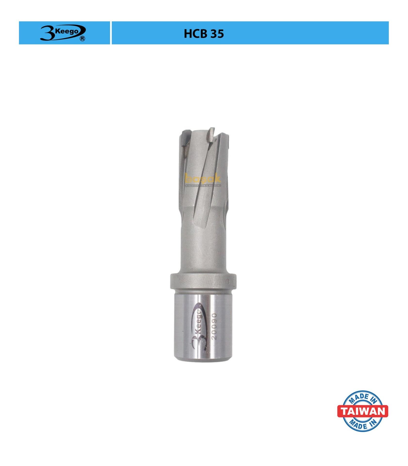 3Keego 17 x 35 mm TCT Elmas Manyetik Matkap Ucu HCB35