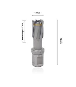 3Keego 18 x 35 mm TCT Elmas Manyetik Matkap Ucu HCB35