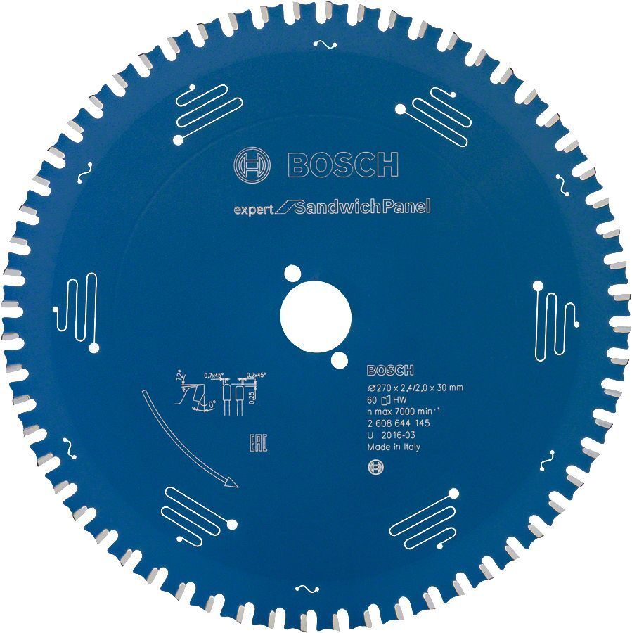 Bosch Sandviç Panel 270*30 mm 60 Diş Expert Daire Testere Bıçağı 2608644145