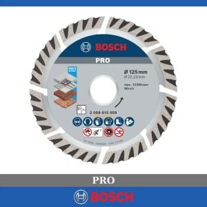Bosch 125mm Genel Yapı Malzemeleri İçin Elmas Kesme Diski 2608615059