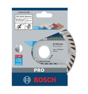 Bosch 125mm Genel Yapı Malzemeleri İçin Elmas Kesme Diski 2608615059