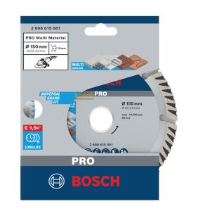 Bosch 150mm Genel Yapı Malzemeleri İçin Elmas Kesme Diski 2608615061