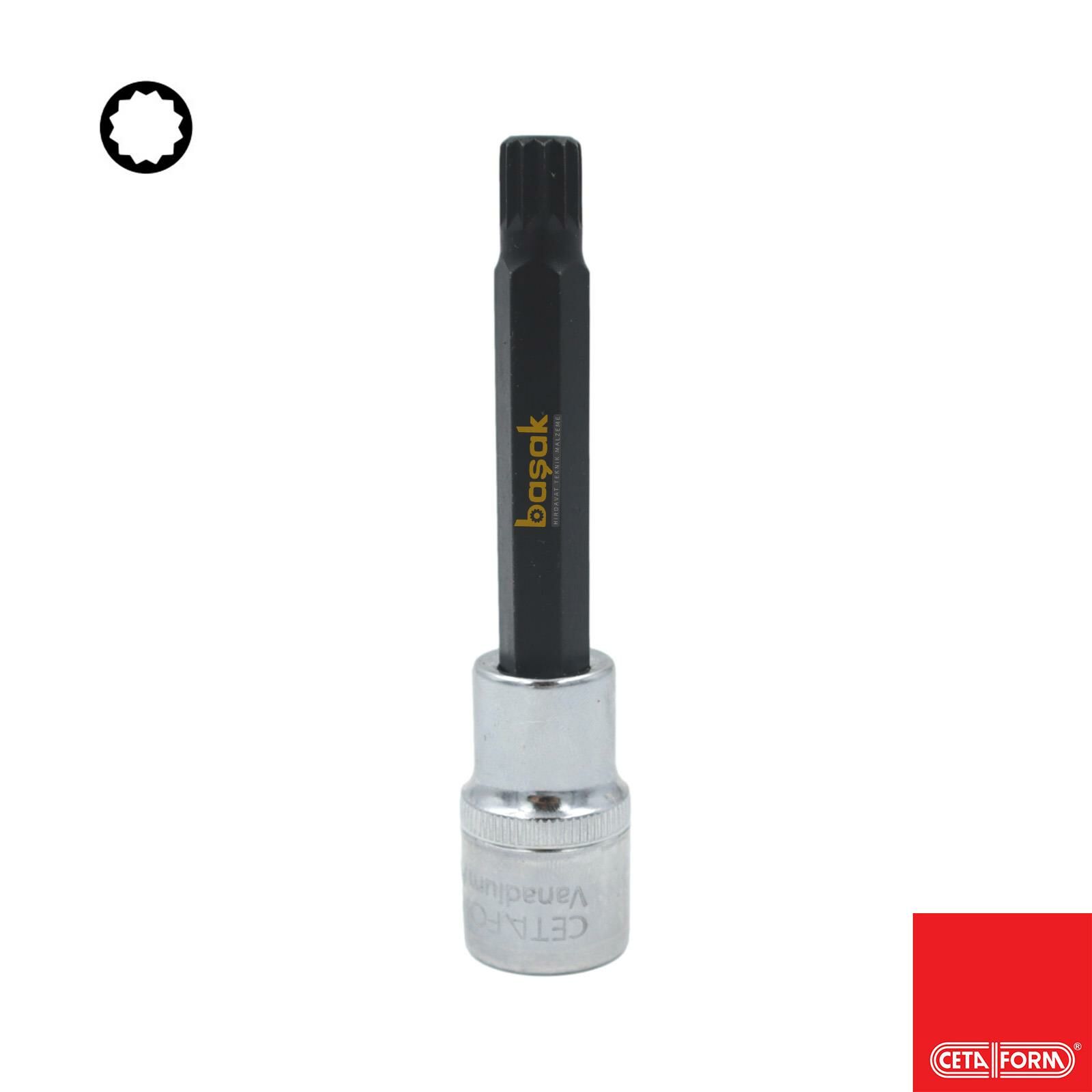 Ceta Form M12 XZN Uçlu Uzun 1/2” Lokma C28S-X12L
