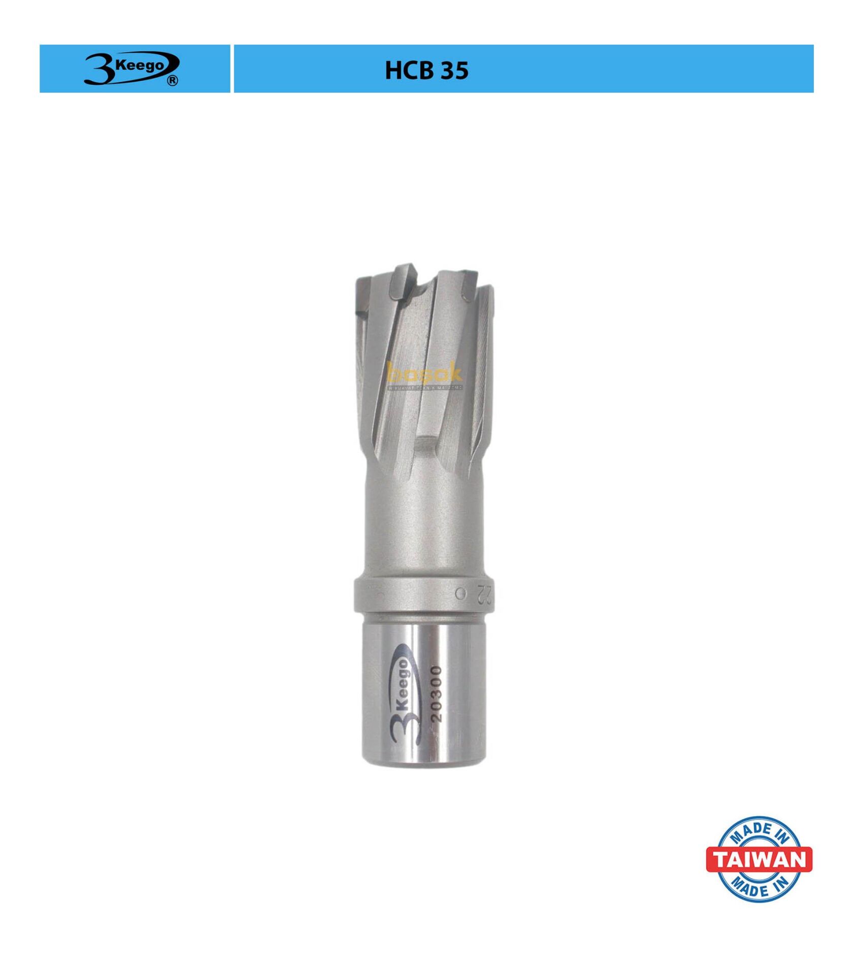 3Keego 22 x 35 mm TCT Elmas Manyetik Matkap Ucu HCB35