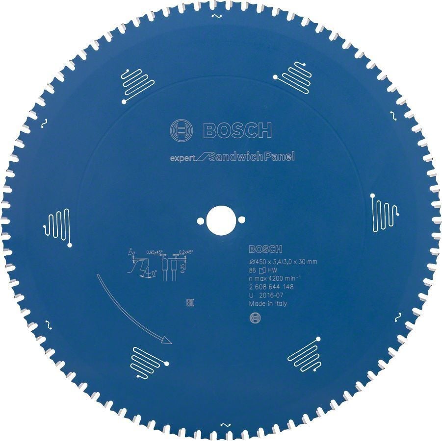 Bosch Sandviç Panel 450*30 mm 86 Diş Expert Daire Testere Bıçağı 2608644148