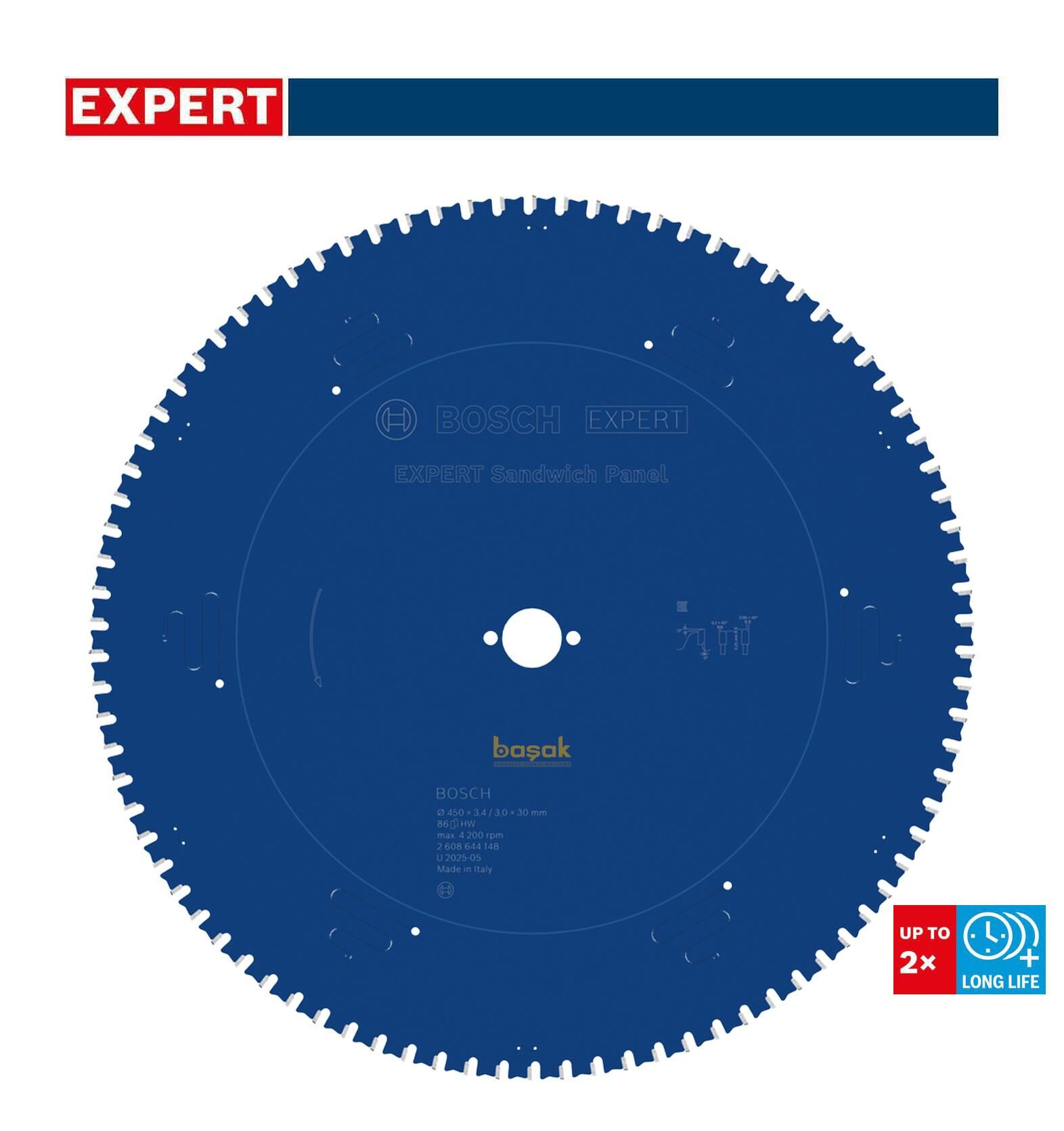 Bosch Sandviç Panel 450*30 mm 86 Diş Expert Daire Testere Bıçağı 2608644148