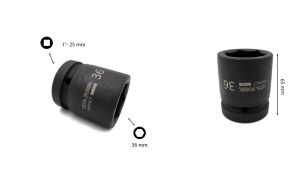Ceta Form 36 mm 1” 6 Köşe Havalı Lokma Anahtar C82-H36