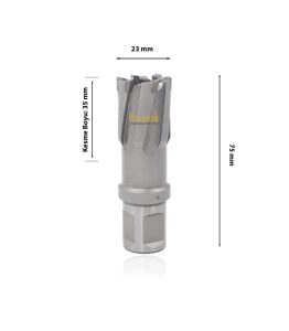 3Keego 23 x 35 mm TCT Elmas Manyetik Matkap Ucu HCB35