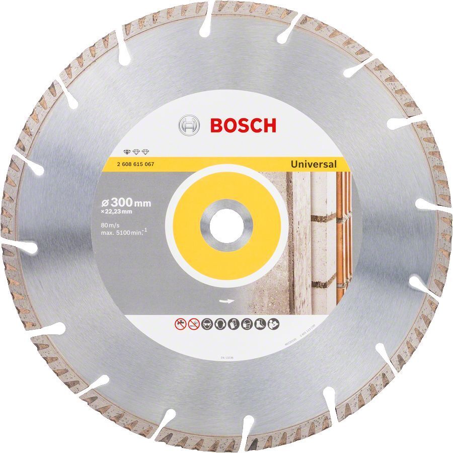 Bosch 300mm Genel Yapı Malzemeleri İçin Elmas Kesme Diski 2608615067