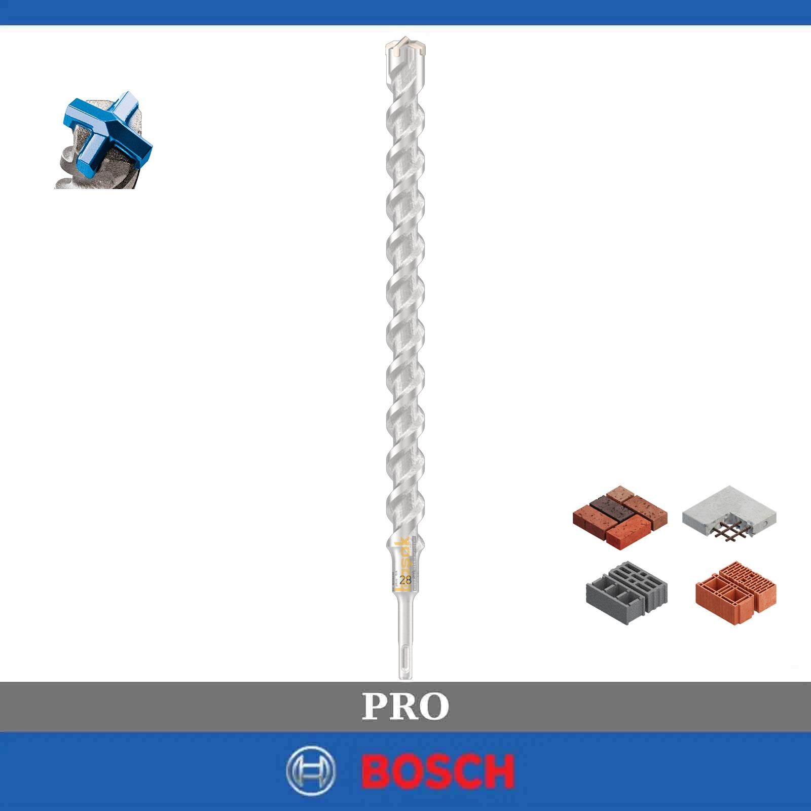 Bosch Pro SDS Plus-5X 28 x 450 mm Dört Elmaslı Matkap Ucu 2608707242