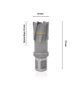 3Keego 24 x 35 mm TCT Elmas Manyetik Matkap Ucu HCB35