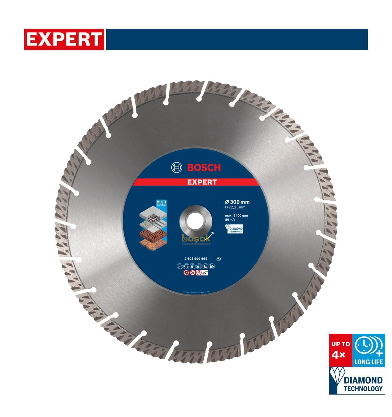 Bosch Expert 300 mm Yapı Malzemeleri Elmas Kesme Diski 2608900664