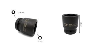 Ceta Form 41 mm 1” 6 Köşe Havalı-Darbeli Lokma Anahtar C82-H41