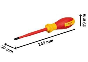 Bosch PH 2 x 125 mm VDE İzoleli Yıldız Tornavida 1600A02NB9