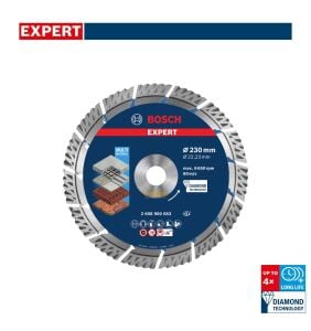 Bosch Expert 230 mm Yapı Malzemeleri Elmas Kesme Diski 2608900663