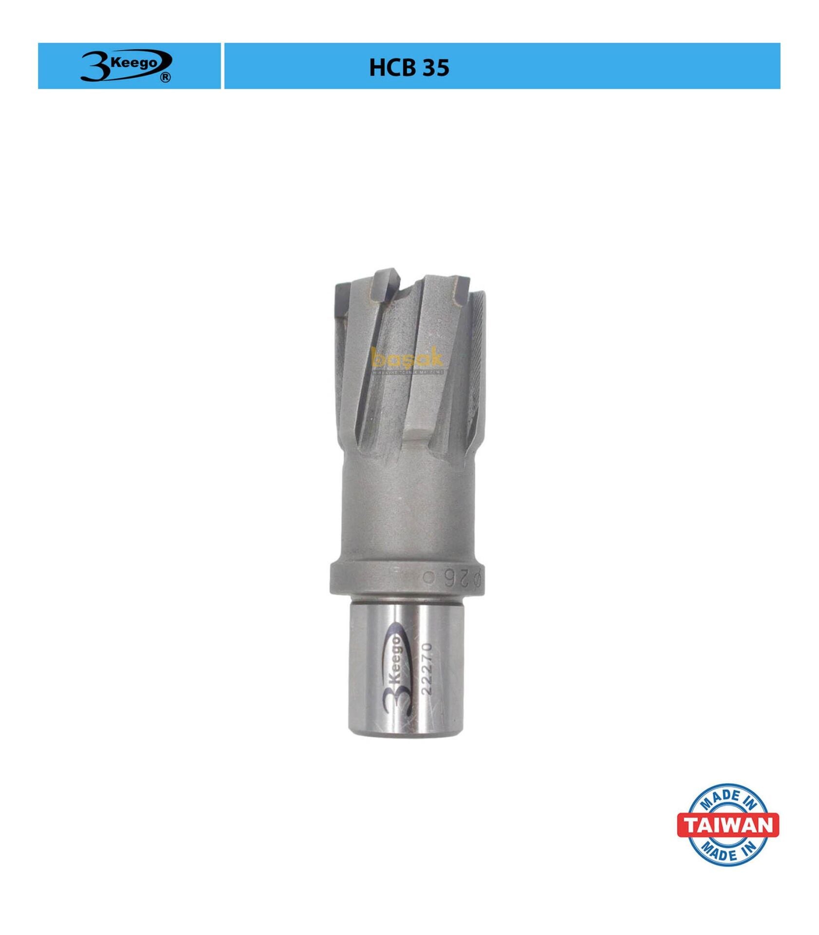 3Keego 26 x 35 mm TCT Elmas Manyetik Matkap Ucu HCB35