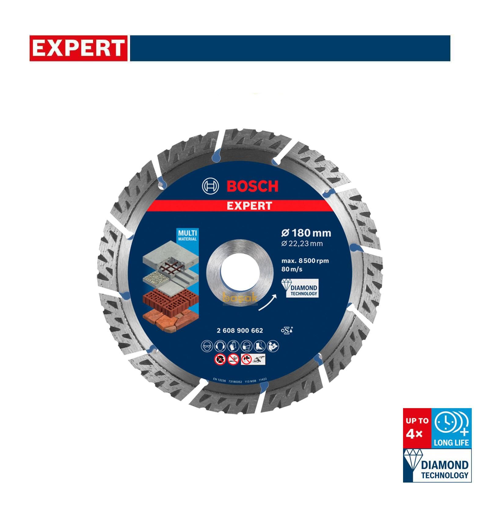 Bosch Expert 180 mm Yapı Malzemeleri Elmas Kesme Diski 2608900662
